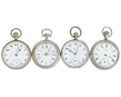 Lot 38 - A silver cased pocket watch.