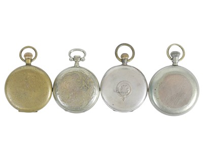 Lot 38 - A silver cased pocket watch.