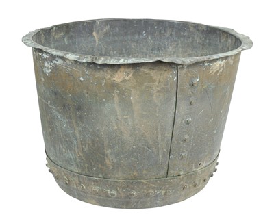 Lot 94 - A 19th century rivetted copper copper or log bin.