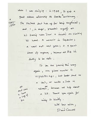 Lot 31 - John Le Carré A.L.S.