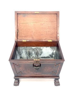 Lot 3135 - A Regency mahogany sarcophagus shape wine...