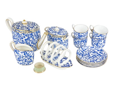 Lot 732 - A Crown Derby porcelain part breakfast set.