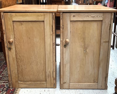 Lot 3209 - 2 similar pine bedside cupboards, each fitted...
