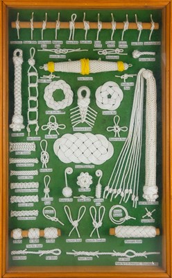 Lot 417 - A framed knot board display.