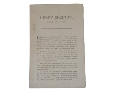 Lot 94 - Henry Skelton, Gamekeeper under Four Squires