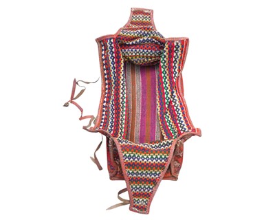 Lot 572 - A Qashqai Mafrash camel bag.