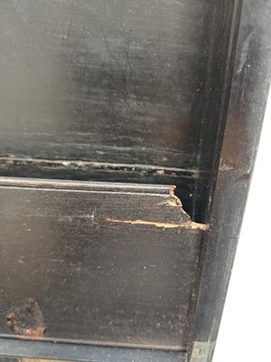 Lot 7 - An Anglo Indian/Ceylonese ebony campaign writing slope.