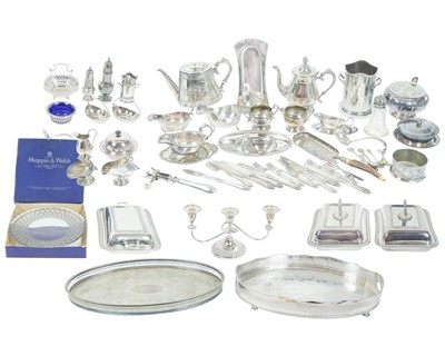 Lot 468 - A large collection of silver plated wares.