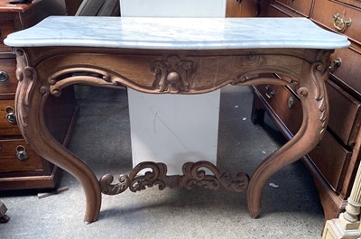 Lot 3187 - A 19th century continental mahogany console...