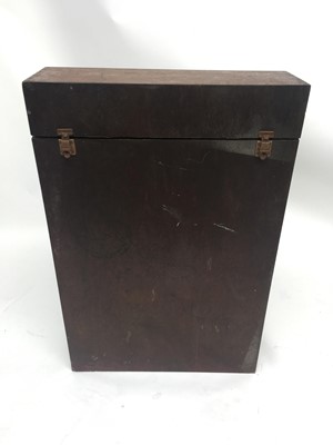 Lot 3034 - An unusual hinged top folio cabinet, with six...