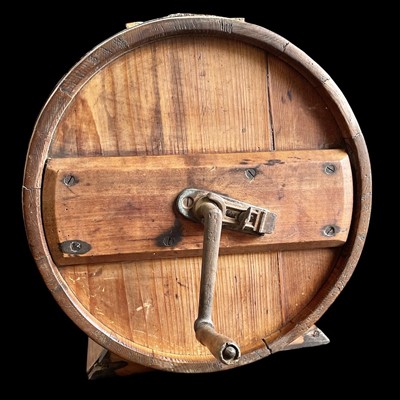 Lot 29 - A late 19th-century coopered butter churn,...