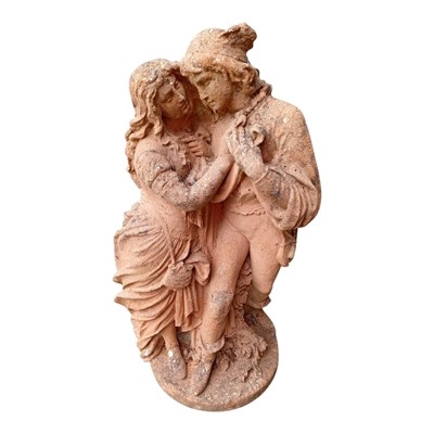 Lot 14 - A reconstituted stone statue, "Courting Couple"...