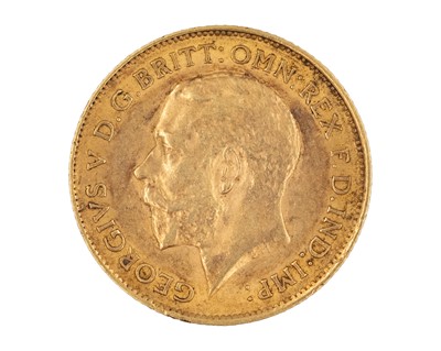 Lot 28 - GB - A George V 1912 half sovereign gold coin.