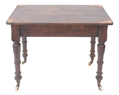 Lot 844 - A late Victorian pine side or preparation table.
