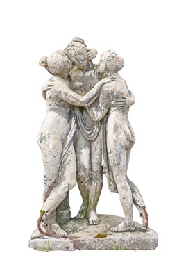 Lot 758 - A composition stone garden sculpture.