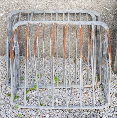 Lot 755 - Three galvanised metal hay racks.