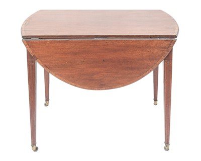 Lot 902 - A George III mahogany and inlaid Pembroke table.