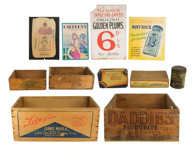 Lot 153 - Wooden advertising crates.