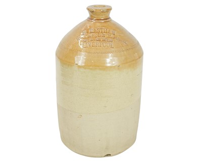 Lot 692 - A stoneware flagon.