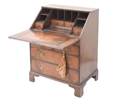 Lot 924 - A walnut bureau, in the early 18th century style.