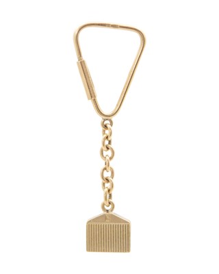 Lot 141 - A 9k hallmarked gold Rolls Royce grille keyring