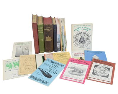 Lot 453 - Pharmaceutical books and pamphlets, bottle and pot lid collecting publications, etc.