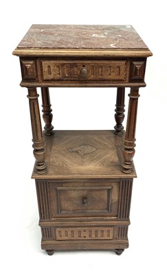 Lot 3049 - A French walnut bedside cabinet, early 20th...
