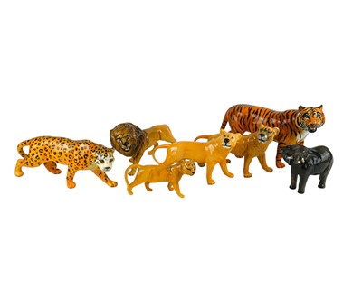 Lot 690 - A collection of Beswick big cats.