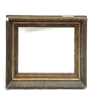 Lot 3196 - A gilt gesso rectangular wall mirror, with...