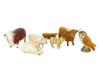 Lot 660 - Beswick animal figures.