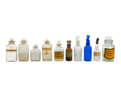 Lot 459 - A collection of chemist and apothecary bottles.