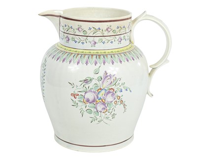 Lot 670 - A large documentary pearlware jug.