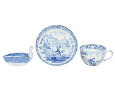 Lot 683 - A pearlware childs cup and saucer.