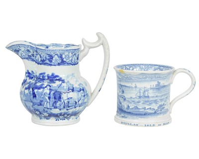 Lot 722 - A small moulded pearlware jug.