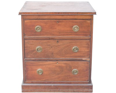 Lot 937 - A 19th century small mahogany chest.