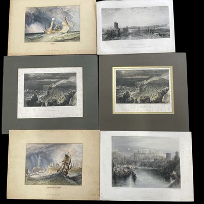 Lot 184 - Six colour and black and white Turner prints,...