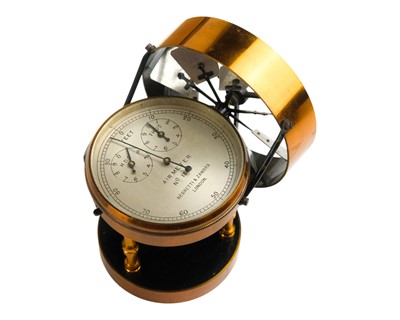 Lot 5 - A Negretti & Zambra black lacquered and brass Anemometer.
