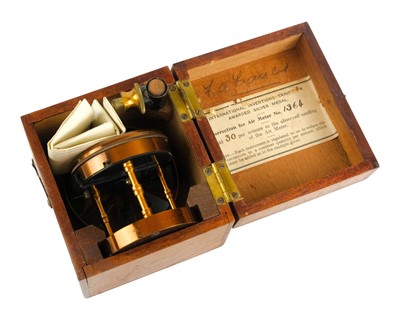 Lot 5 - A Negretti & Zambra black lacquered and brass Anemometer.