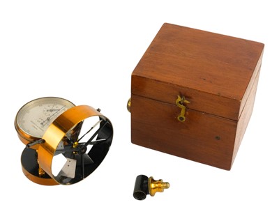 Lot 5 - A Negretti & Zambra black lacquered and brass Anemometer.