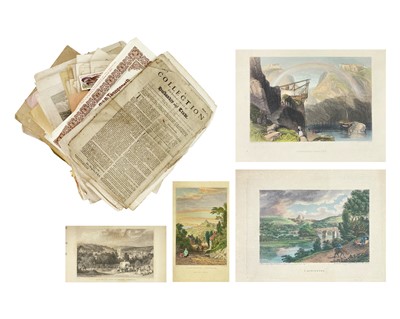 Lot 308 - A Miscellaneous Collection of Ephemera, Maps, Prints and Manuscript Material