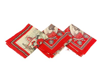 Lot 623 - Two Victorian commemorative handkerchiefs.