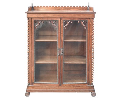 Lot 925 - A Regency rosewood glazed side cabinet.