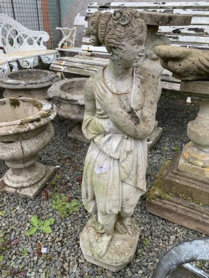 Lot 225 - A concrete Grecian statue 79cm