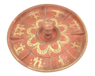 Lot 11 - A Pope Joan card game wheel.