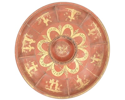 Lot 11 - A Pope Joan card game wheel.