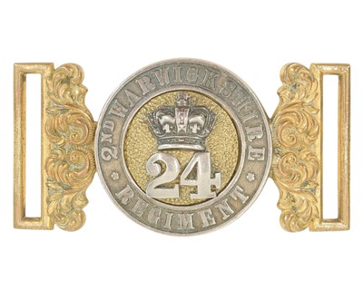 Lot 128 - 24th (2nd Warwickshire) Regiment of Foot Victorian Officers Waist Belt Clasp.