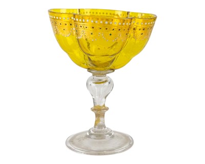 Lot 702 - A 19th century Venetian glass goblet.