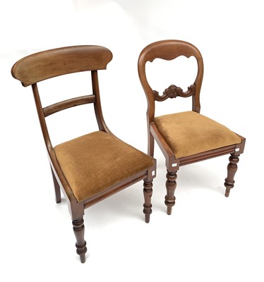 Lot 3239 - Two Victorian chairs with upholstered seats.