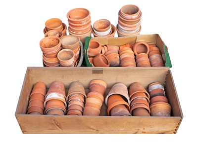 Lot 770 - A collection of in excess of 100 terracotta plant pots.