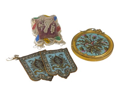 Lot 842 - An Iroquois beadwork pin cushion.